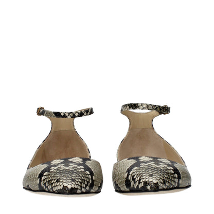 Jimmy Choo Multicolor Leather Ballet Flats