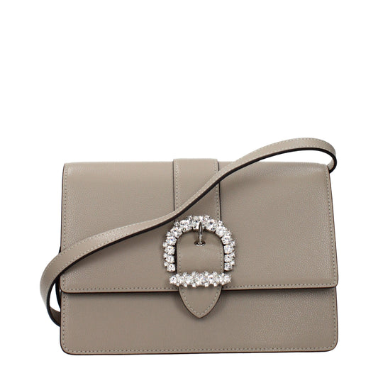 Jimmy Choo Gray Leather Crossbody Bag