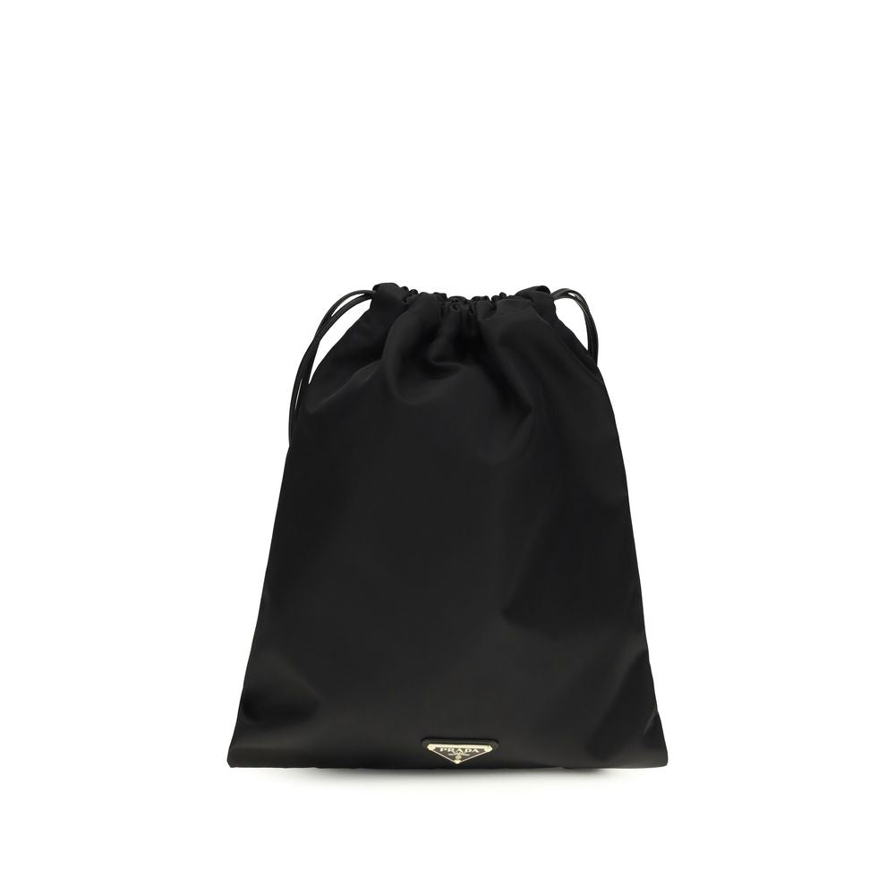 Prada Black Recycled Polyamide Clutch Bag