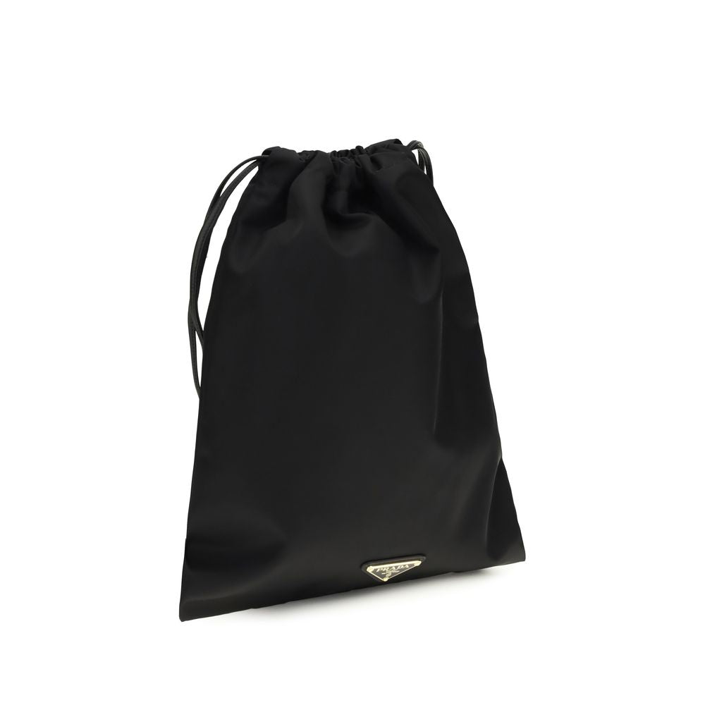 Prada Black Recycled Polyamide Clutch Bag