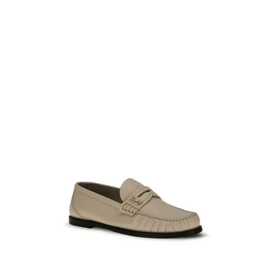 Saint Laurent Beige Calf Leather Bos Taurus Slip-On Loafers