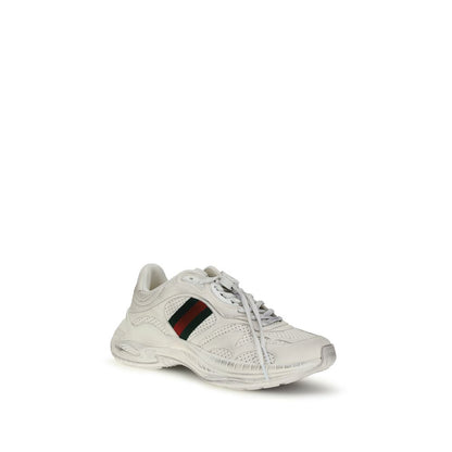 Gucci White Calf Leather Bos Taurus Athletic Sneakers