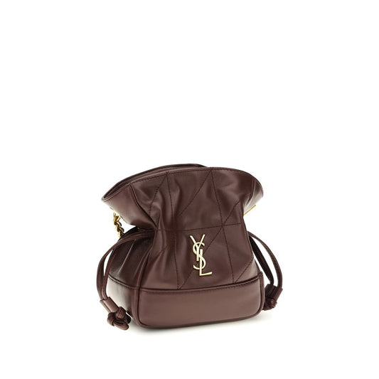 Saint Laurent Bordeaux Lamb Ovis Aries Aries Clutch Bag