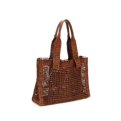 Chloé Brown Raffia Shoulder Bag