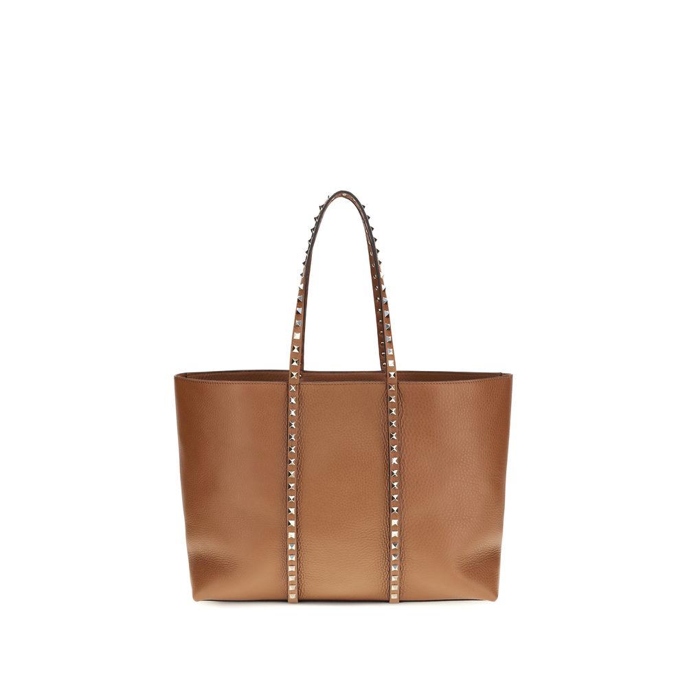 Valentino Garavani Brown Calf Leather Bos Taurus Shoulder Bag