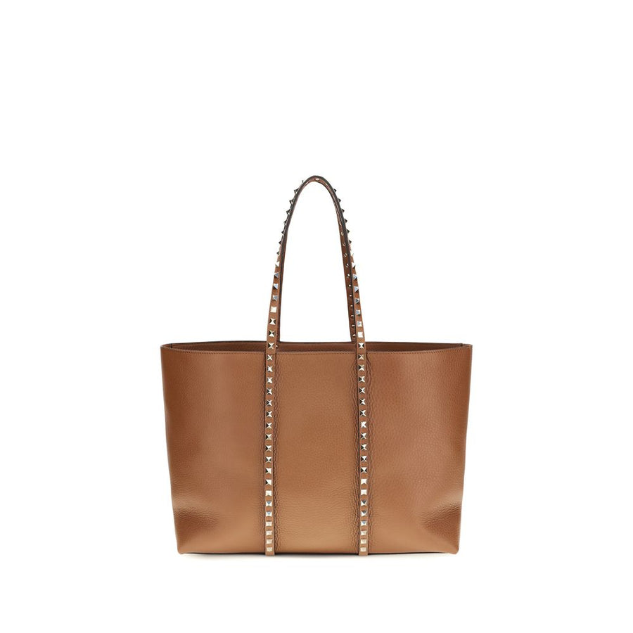 Valentino Garavani Brown Calf Leather Bos Taurus Shoulder Bag