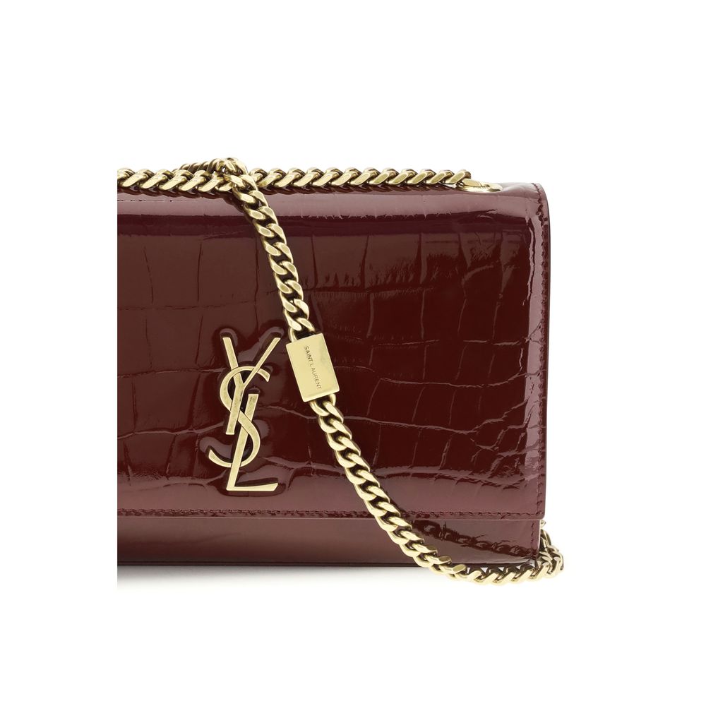 Saint Laurent Bordeaux Calf Leather Bos Taurus Shoulder Bag
