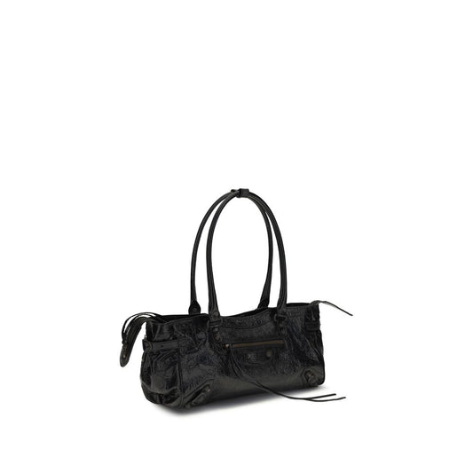 Balenciaga Black Calf Leather Bos Taurus Shoulder Bag