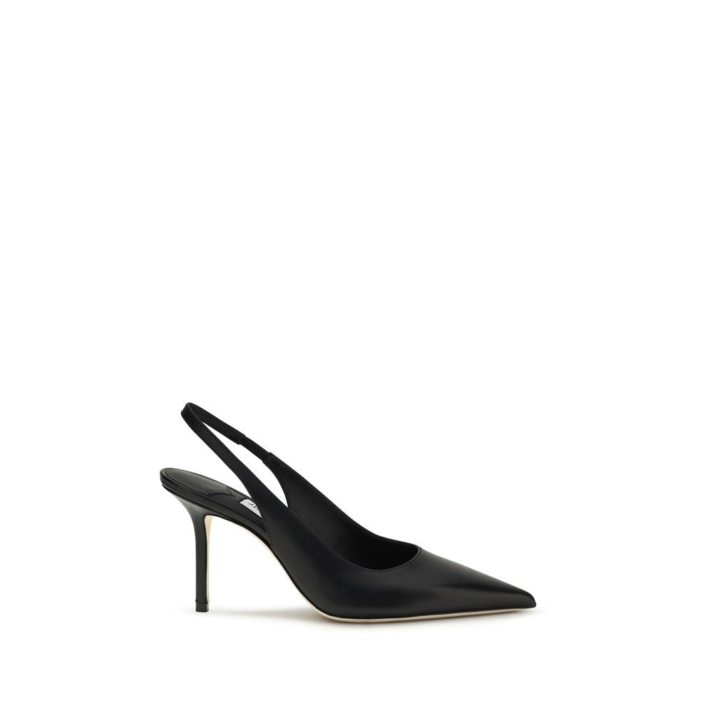 Jimmy Choo Black Calf Leather Bos Taurus Platform Pumps
