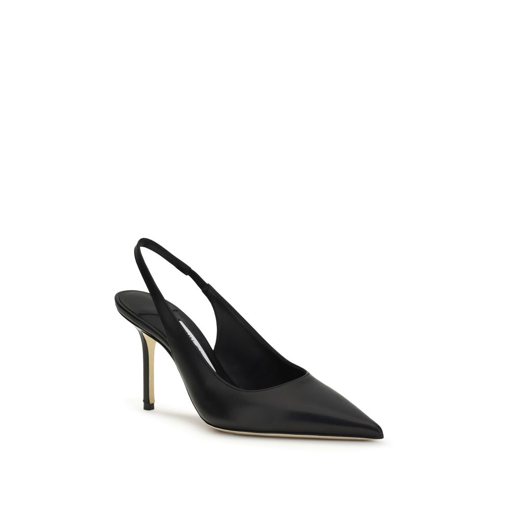 Jimmy Choo Black Calf Leather Bos Taurus Platform Pumps