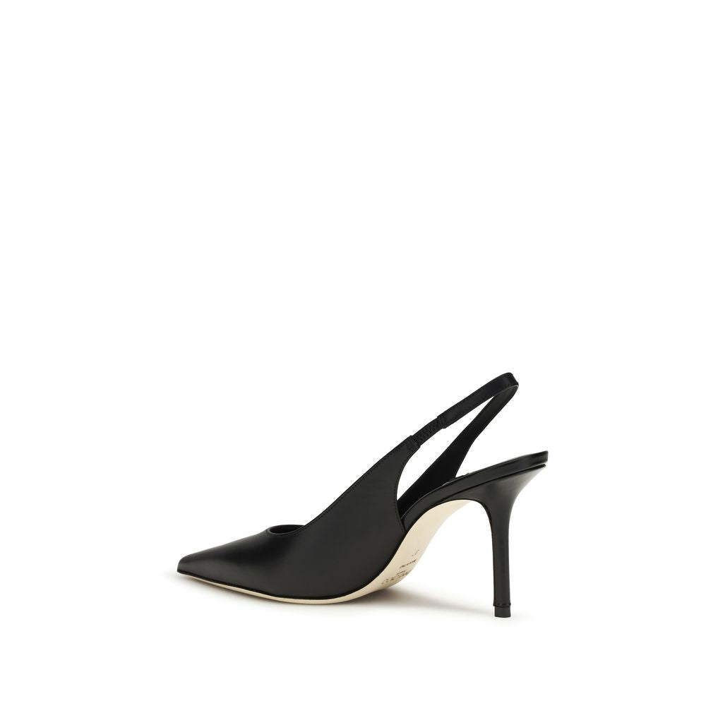 Jimmy Choo Black Calf Leather Bos Taurus Platform Pumps