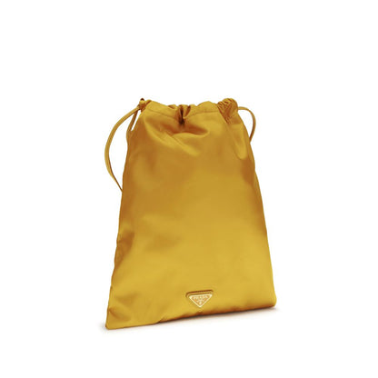 Prada Orange Recycled Polyamide Clutch Bag