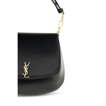 Saint Laurent Black Calf Leather Bos Taurus Handbag
