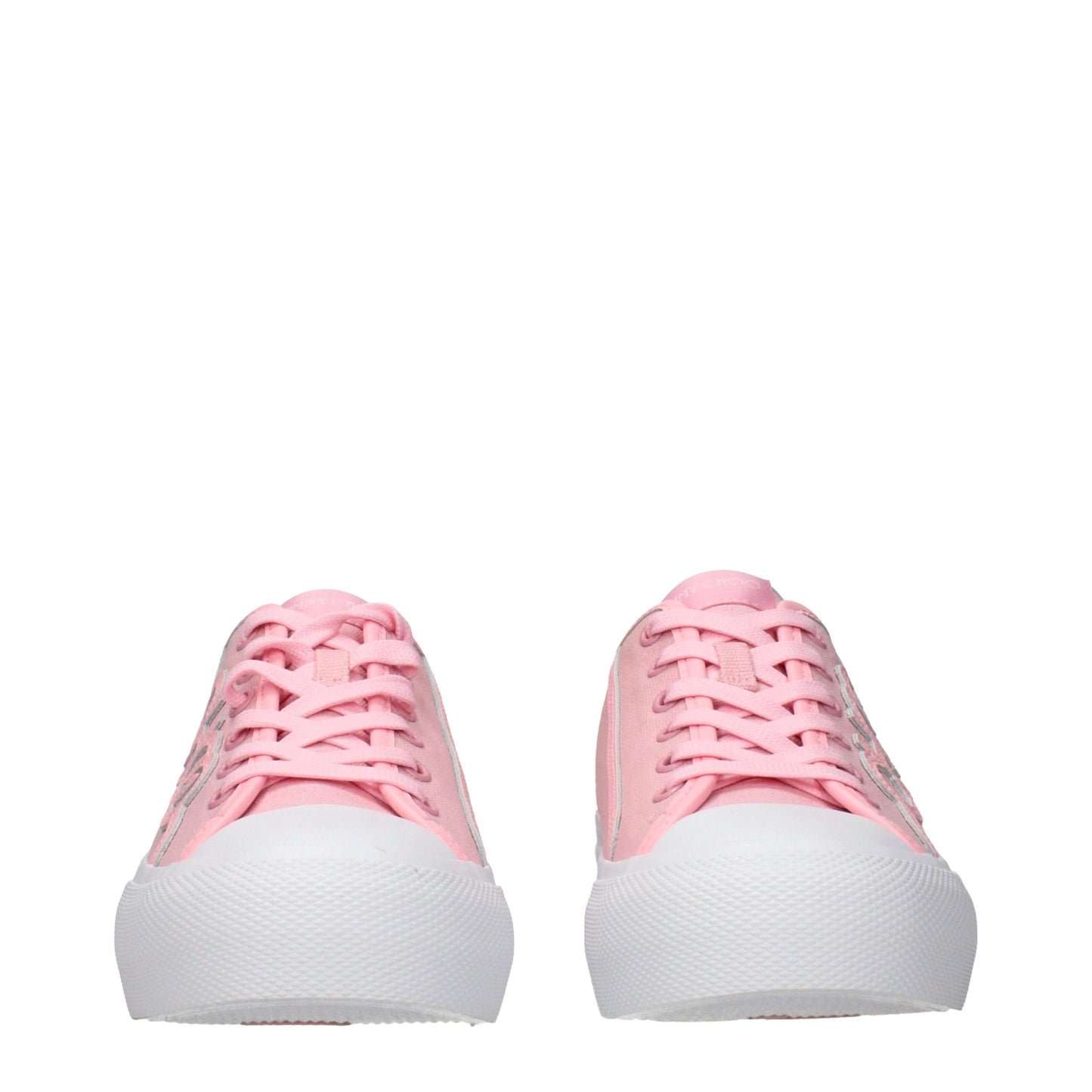 Jimmy Choo Pink Fabric Low Top Sneakers