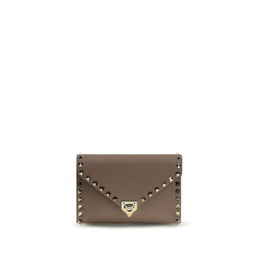 Valentino Garavani Brown Calf Leather Bos Taurus Wallet