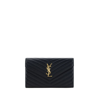 Saint Laurent Black Calf Leather Bos Taurus Shoulder Bag