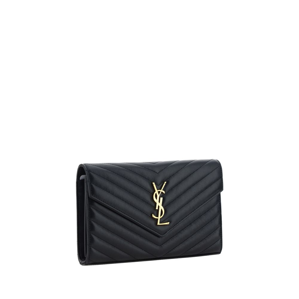 Saint Laurent Black Calf Leather Bos Taurus Shoulder Bag