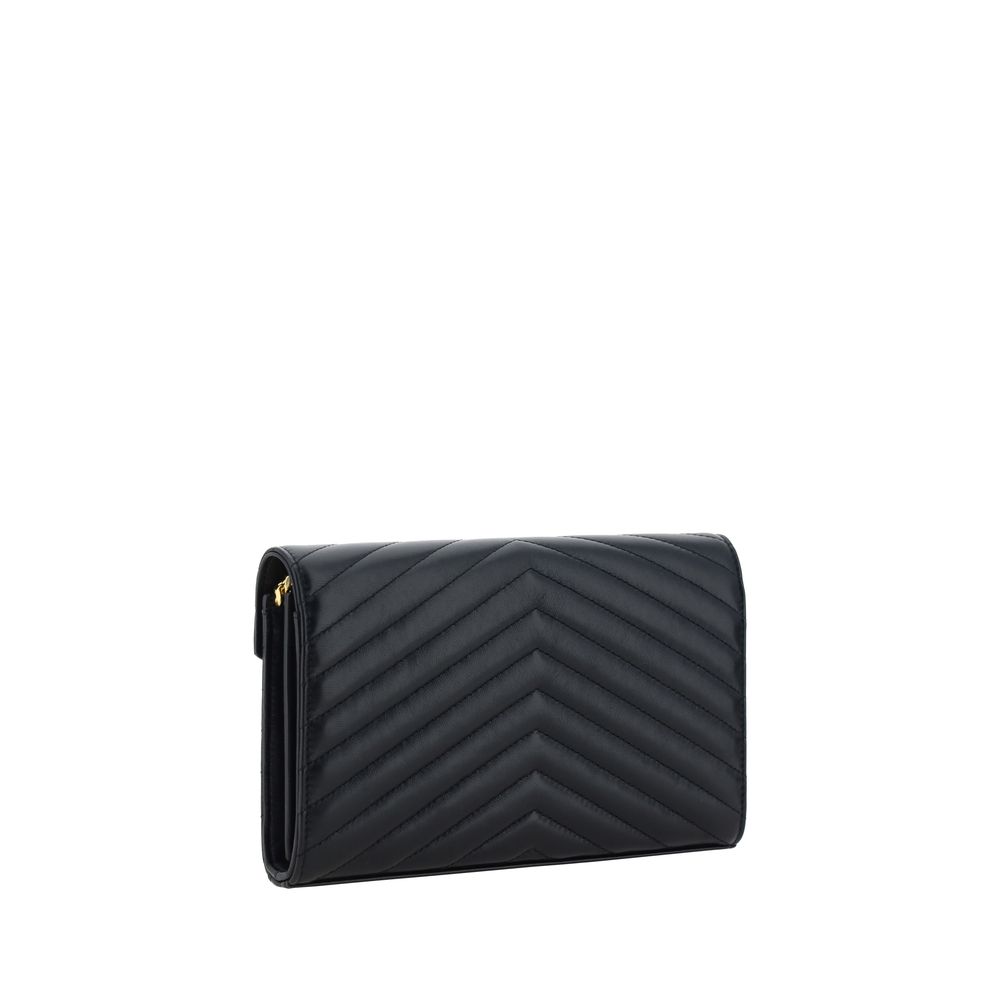 Saint Laurent Black Calf Leather Bos Taurus Shoulder Bag