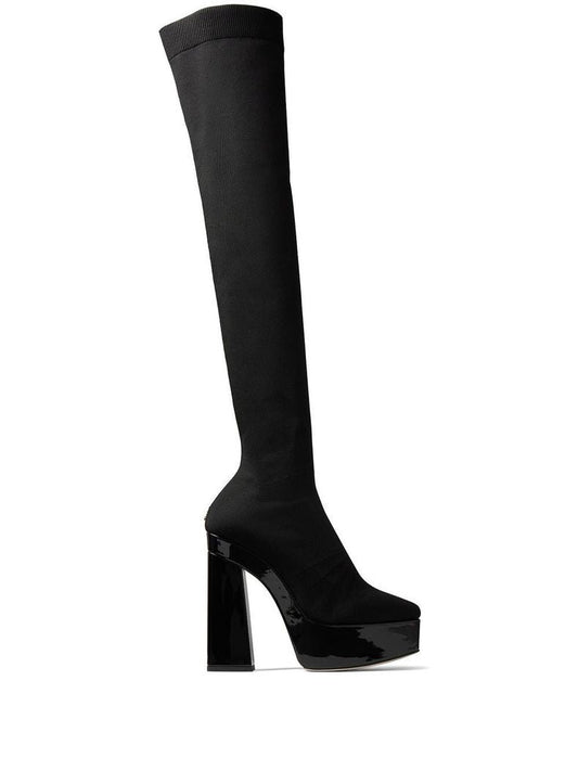 Jimmy Choo Black Fabric Over The Knee