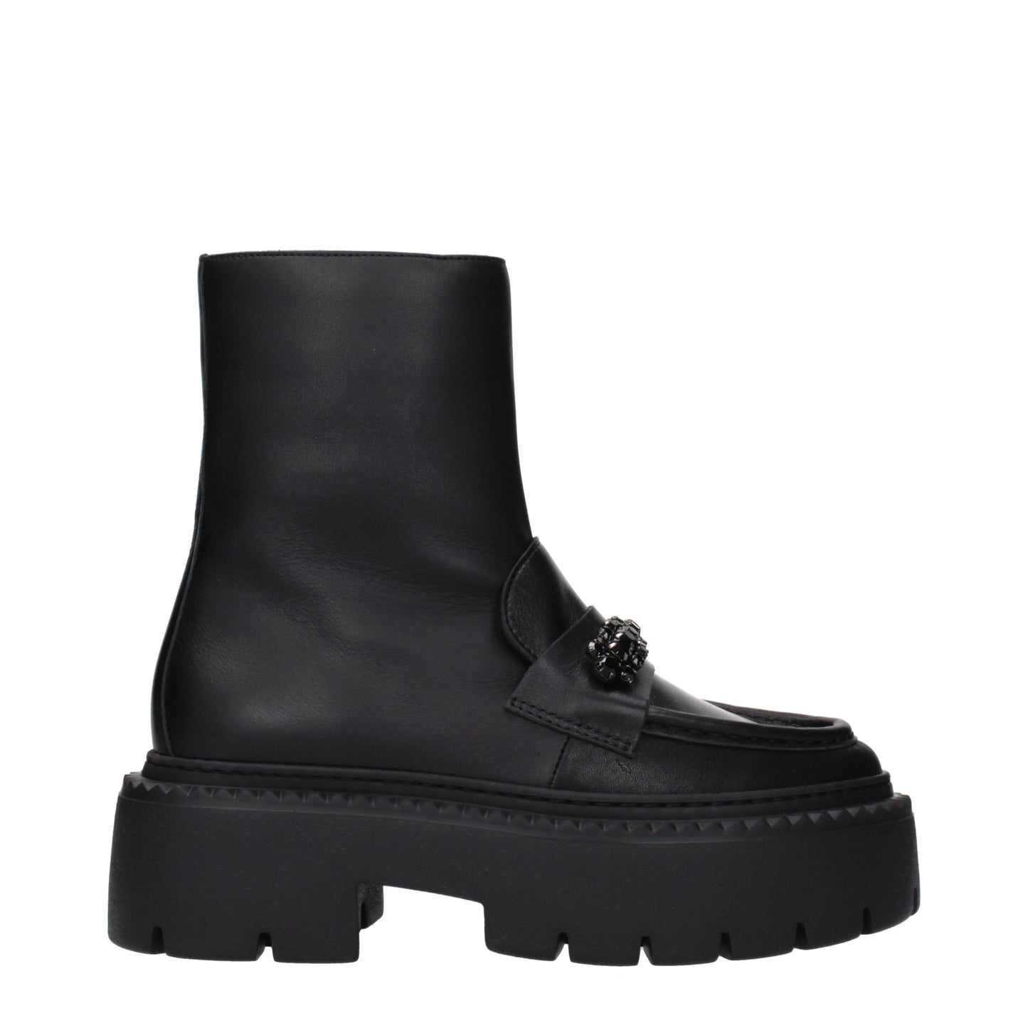 Jimmy Choo Black Leather Ankle Boots