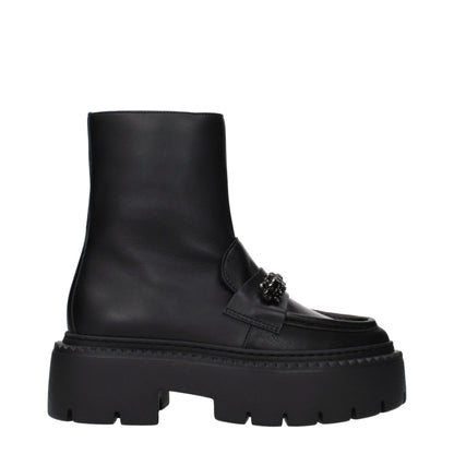 Jimmy Choo Black Leather Ankle Boots