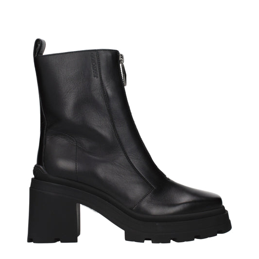 Jimmy Choo Black Leather Ankle Boots