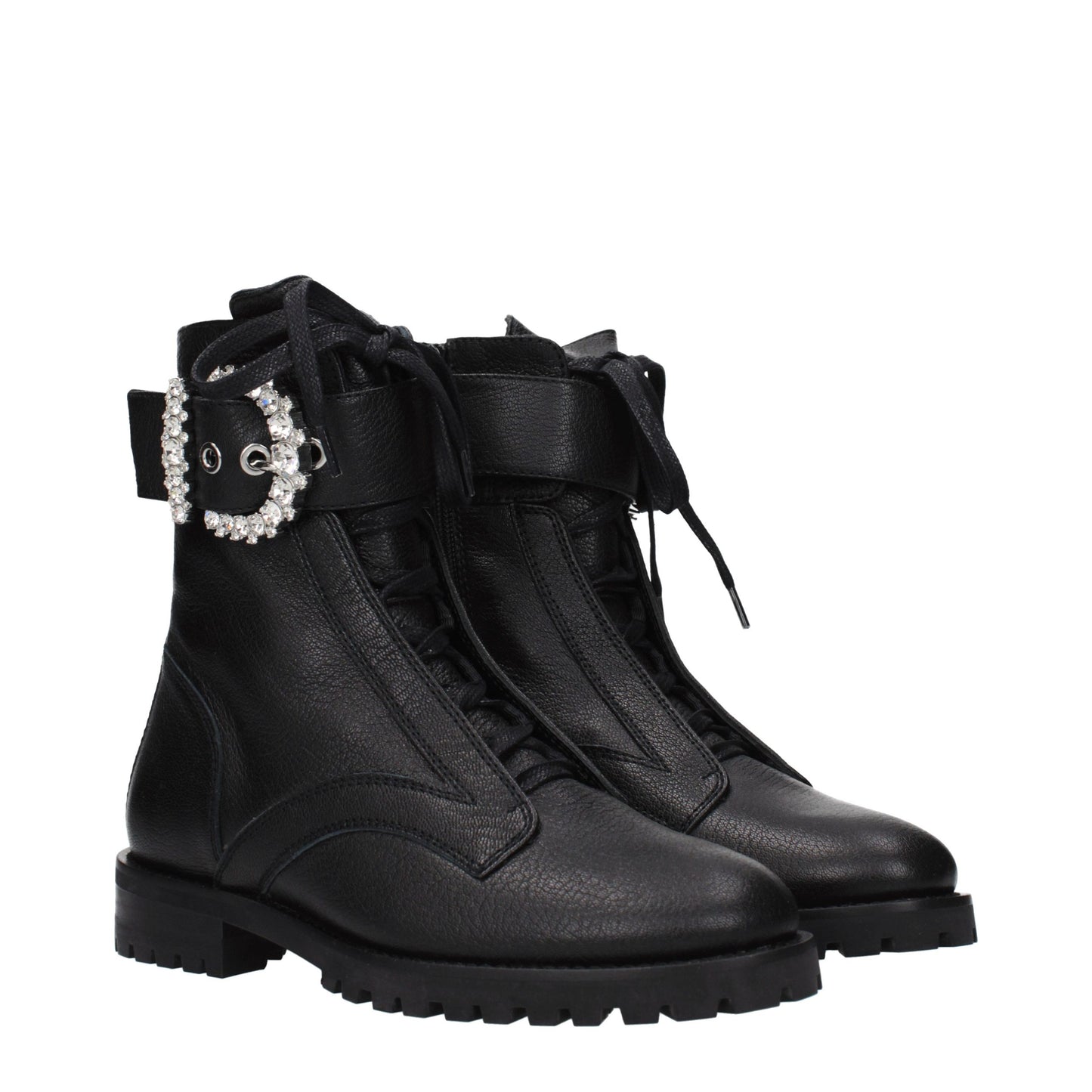Jimmy Choo Black Leather Ankle Boots