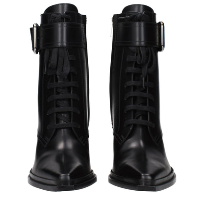 Jimmy Choo Black Leather Ankle Boots