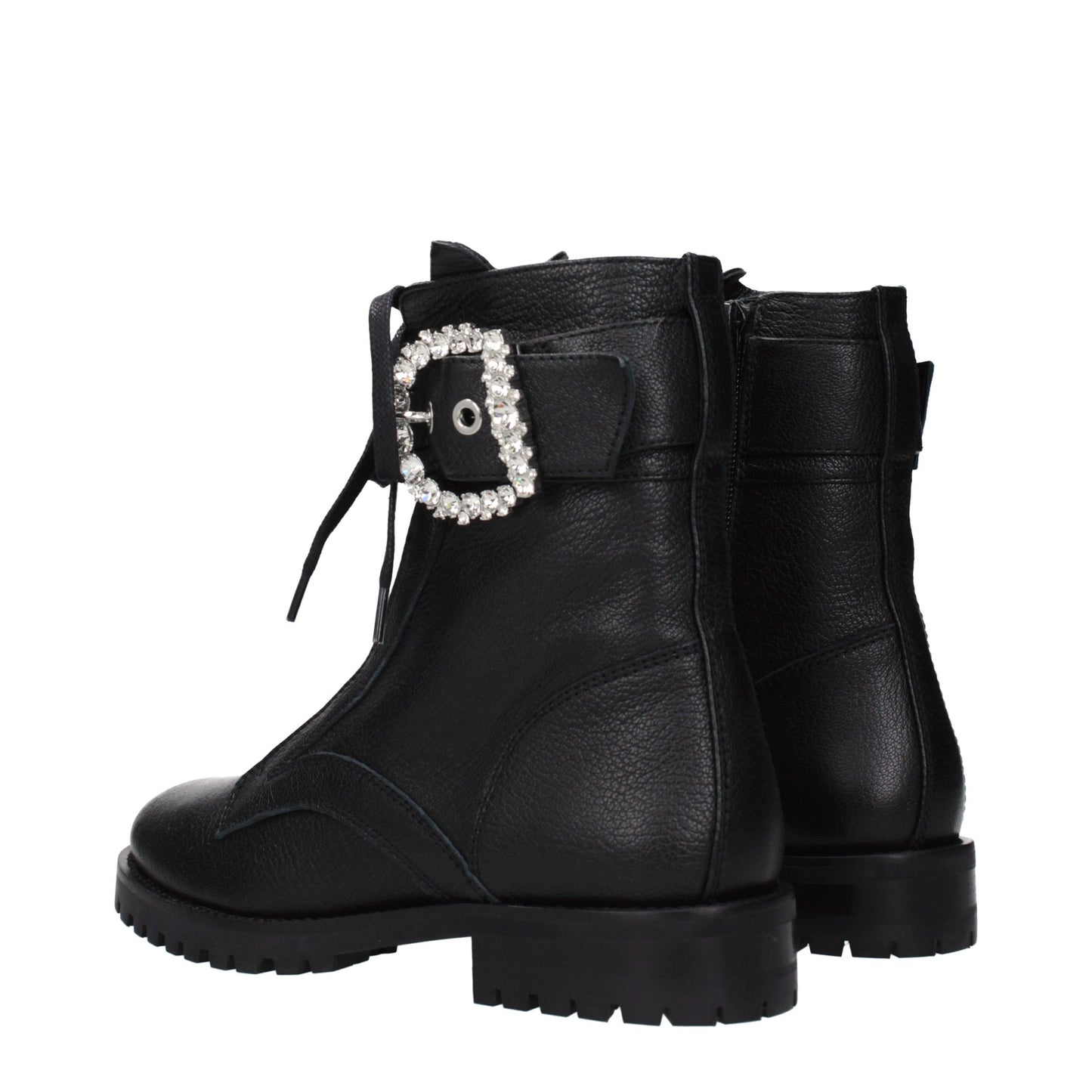 Jimmy Choo Black Leather Ankle Boots