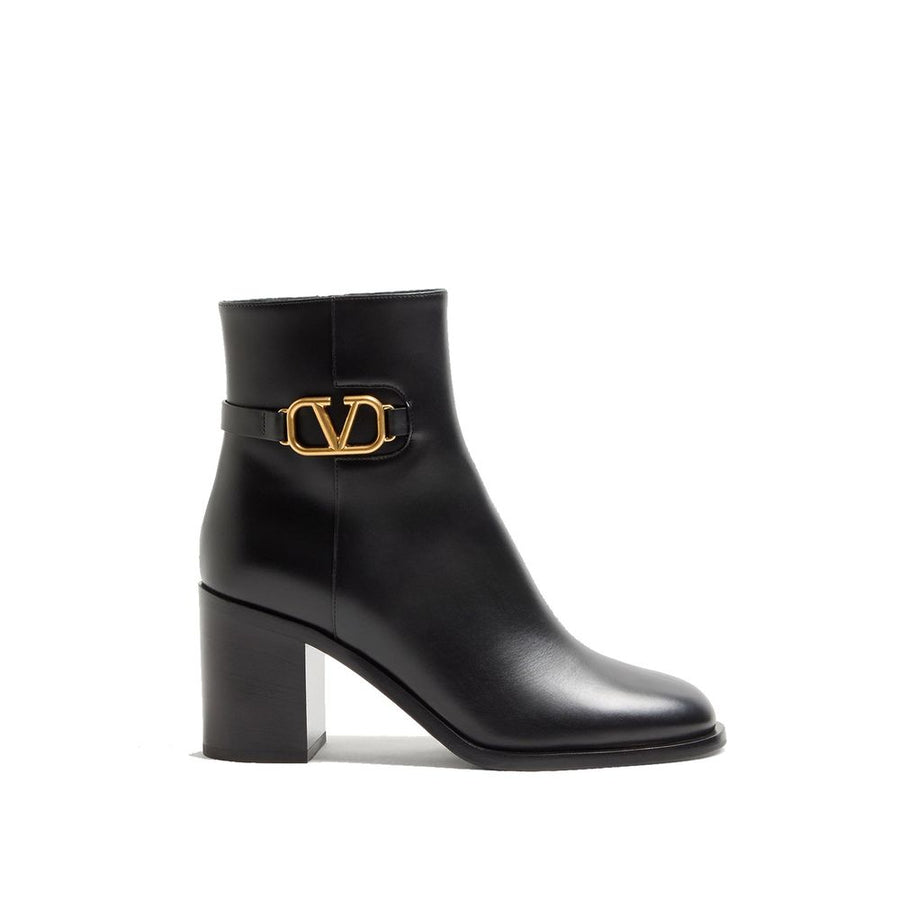 Valentino Garavani Black Calfskin Ankle Boots