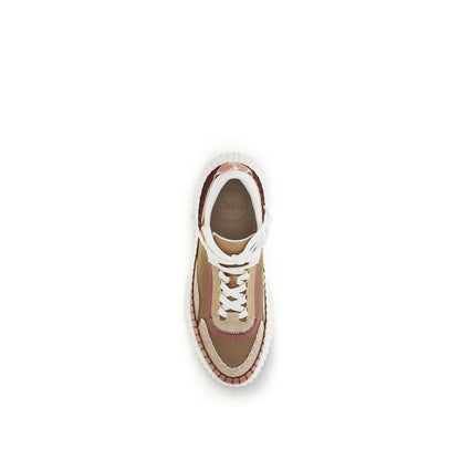 Chloé Brown Polyester Chunky Sneakers