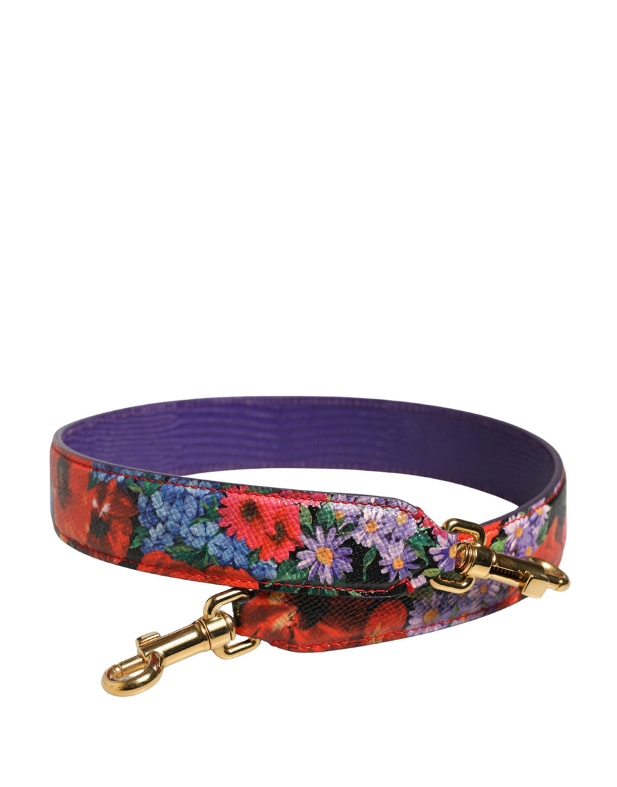 Dolce & Gabbana Multicolor Floral Leather Bag Accessory Shoulder Strap