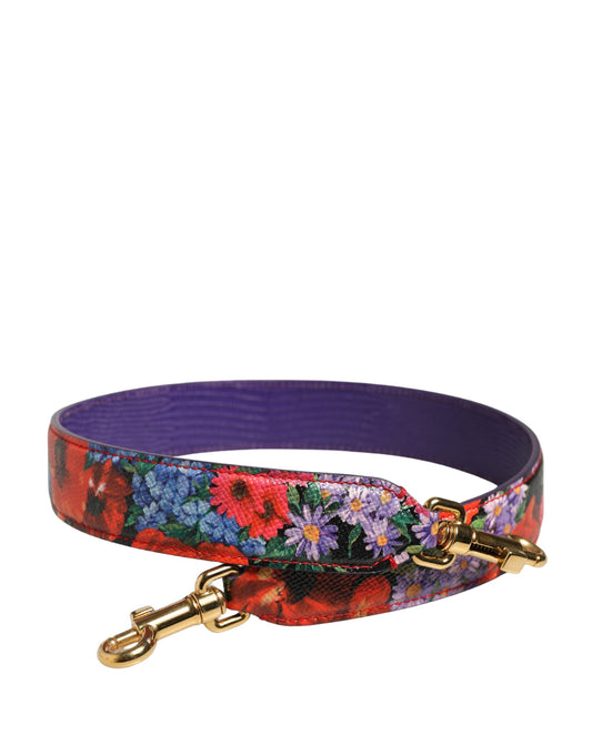 Dolce & Gabbana Multicolor Floral Leather Bag Accessory Shoulder Strap