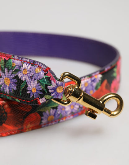 Dolce & Gabbana Multicolor Floral Leather Bag Accessory Shoulder Strap
