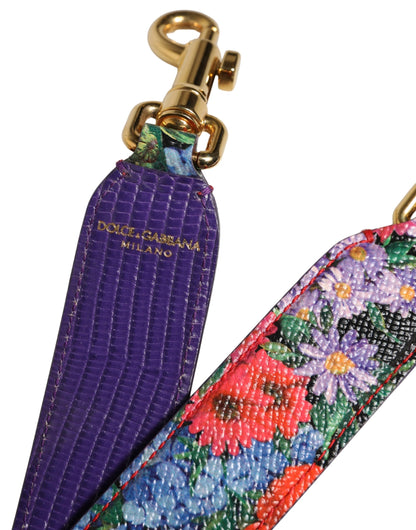 Dolce & Gabbana Multicolor Floral Leather Bag Accessory Shoulder Strap