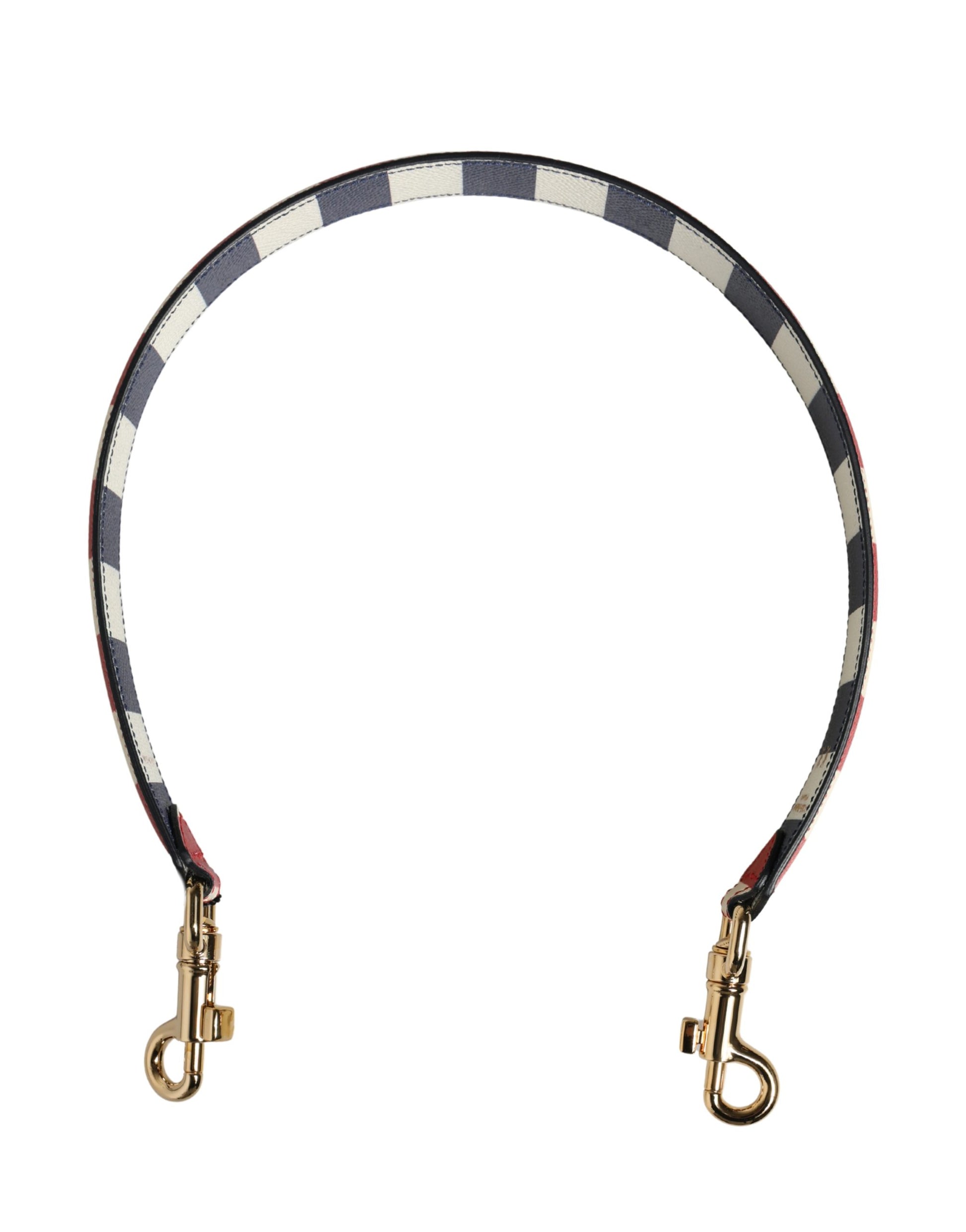 Dolce & Gabbana Multicolor Leather Striped Bag Accessory Shoulder Strap