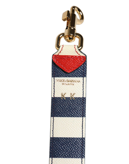 Dolce & Gabbana Multicolor Leather Striped Bag Accessory Shoulder Strap
