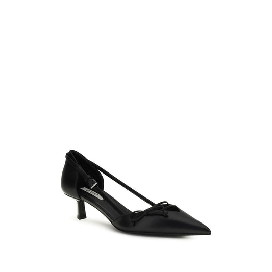 Prada Black Goatskin High Heel Pumps