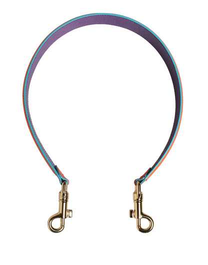 Dolce & Gabbana Orange Purple Calf Leather Bag Accessory  Shoulder Strap