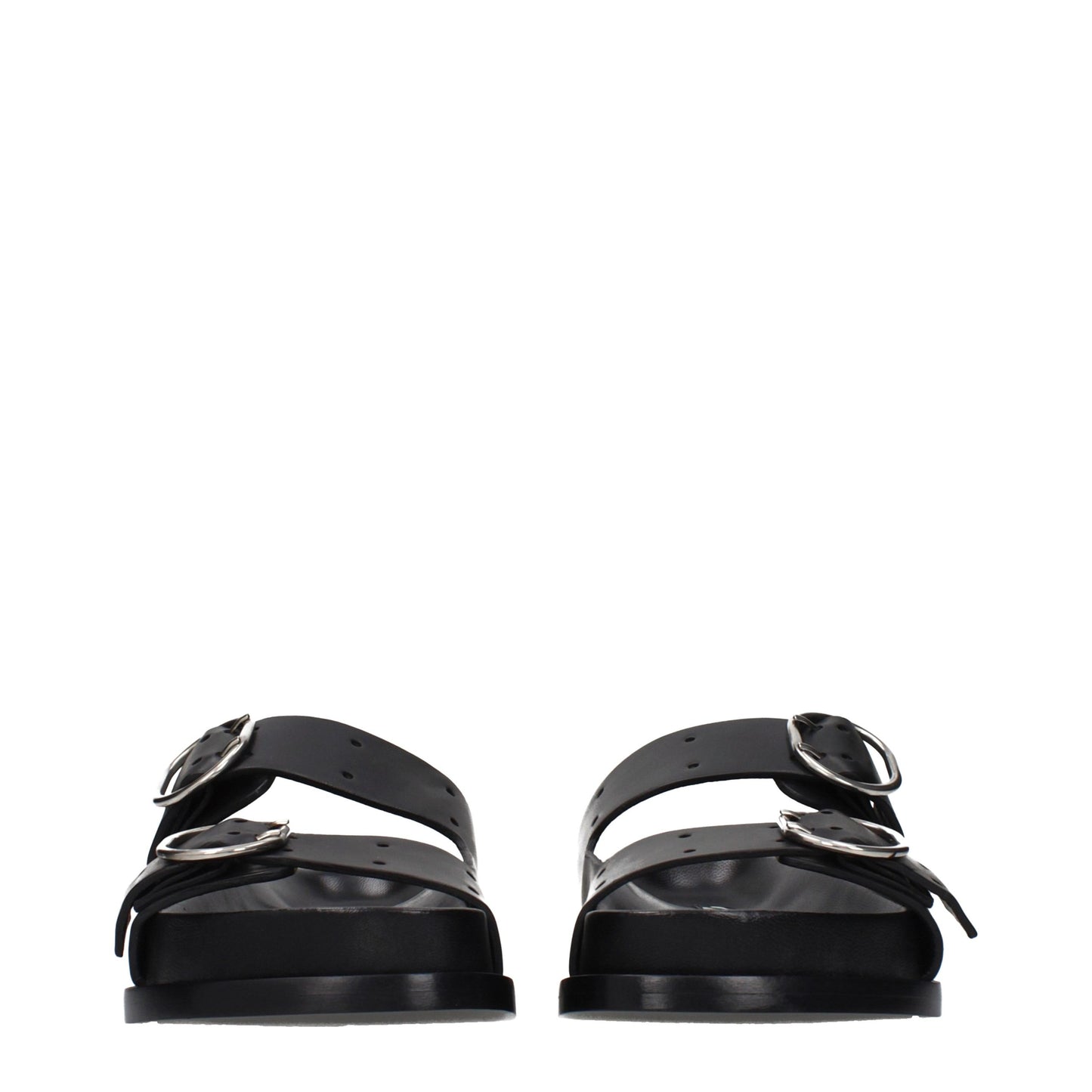 Jil Sander Black Leather Slippers