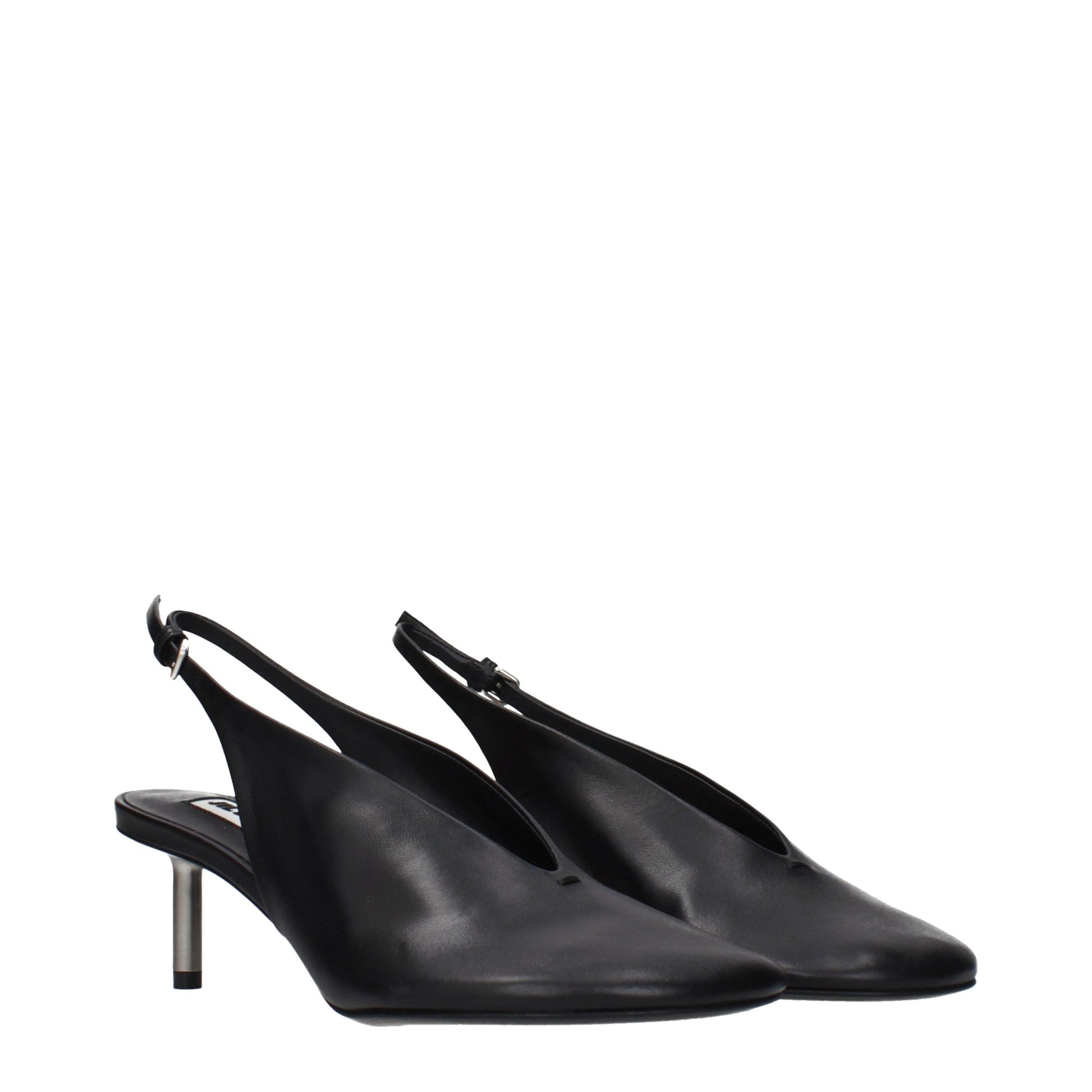 Jil Sander Black Leather Pumps