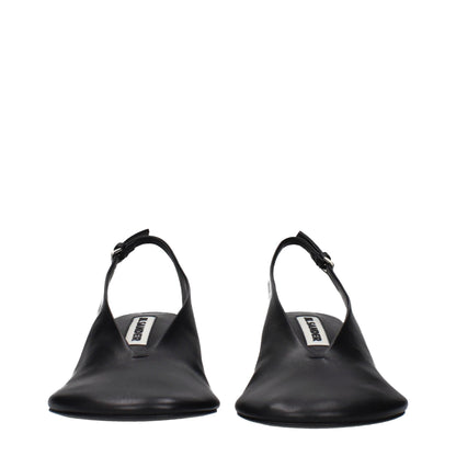 Jil Sander Black Leather Pumps