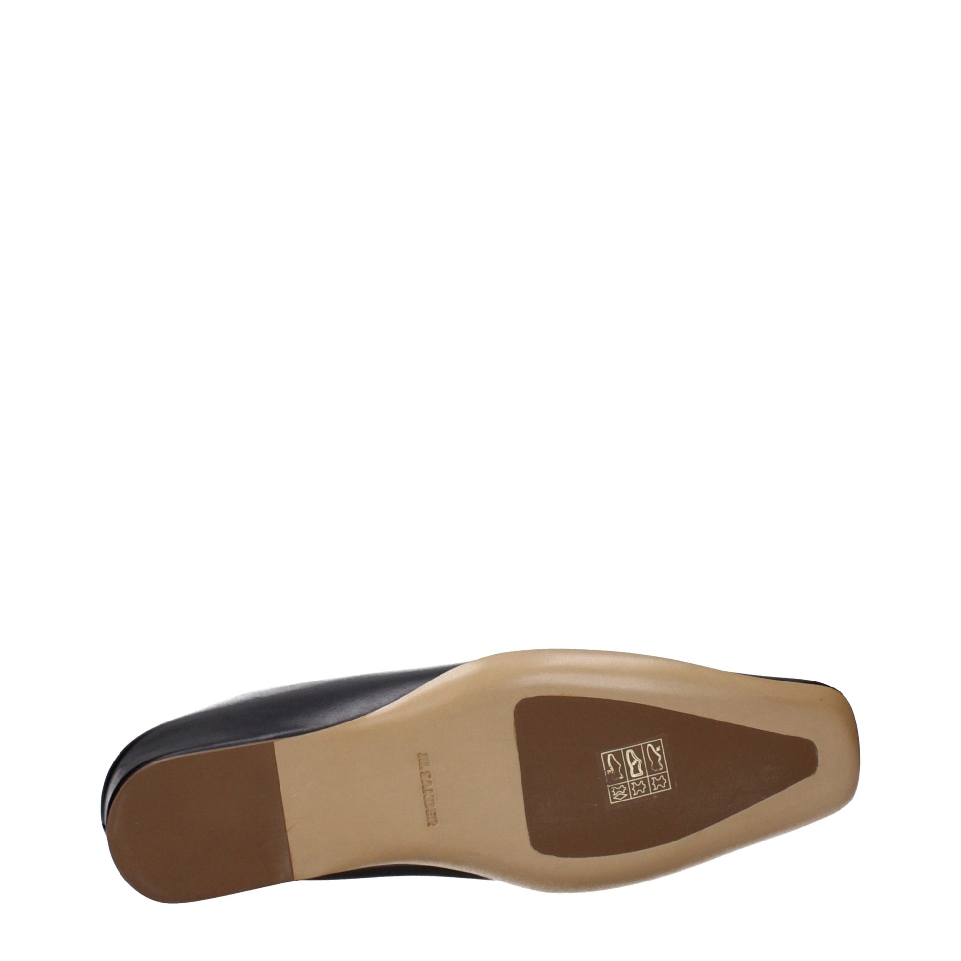 Jil Sander Black Leather Slippers