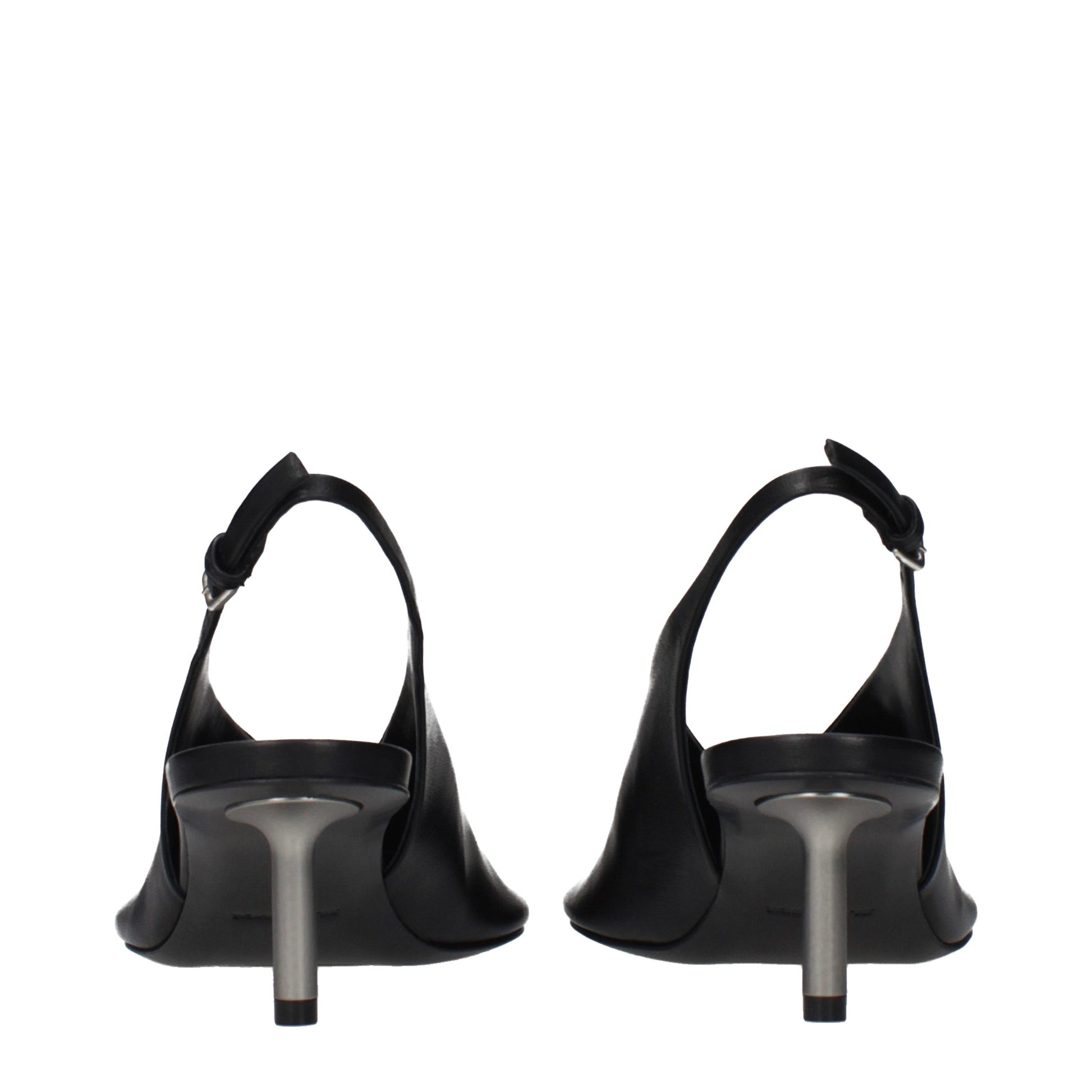 Jil Sander Black Leather Pumps