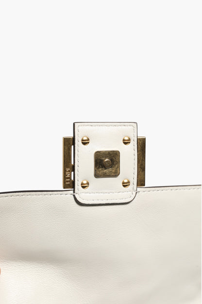 Fendi FF Embossed Baguette Nappa Leather Bag