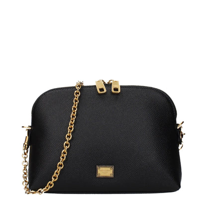 Dolce & Gabbana Black Leather Shoulder Bag