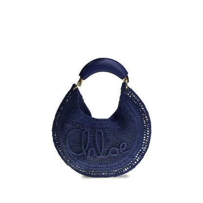 Chloé Blue Raffia Shoulder Bag