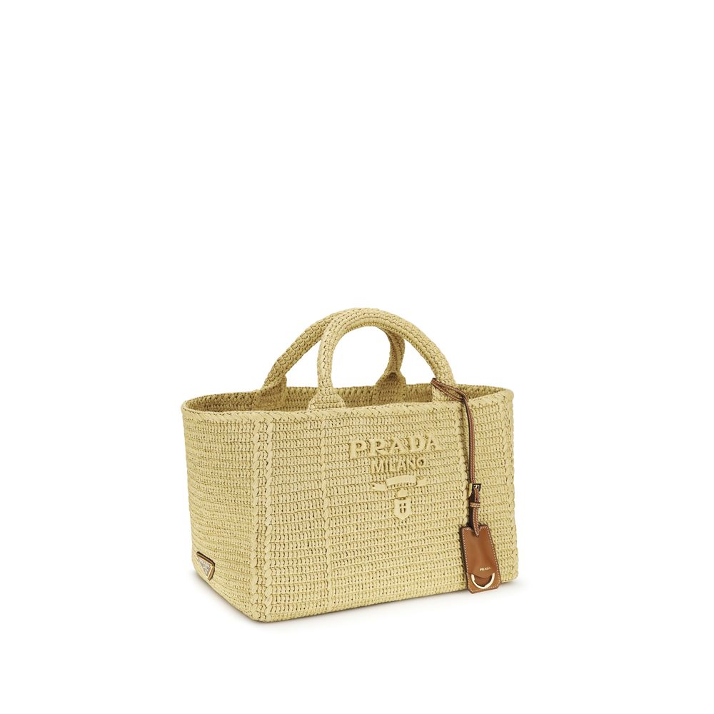 Prada Beige Viscose Shoulder Bag