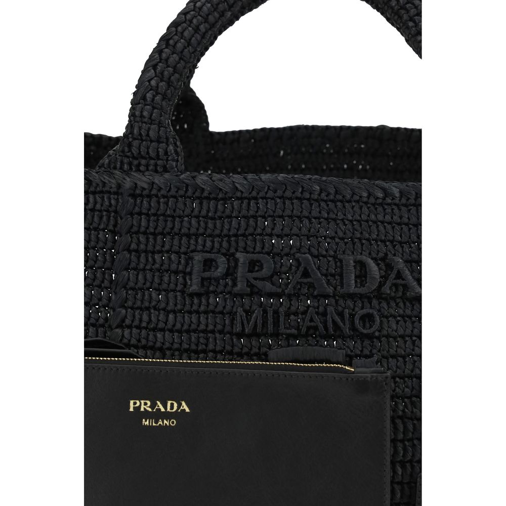 Prada Black Viscose Shoulder Bag