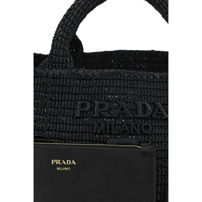 Prada Black Viscose Shoulder Bag